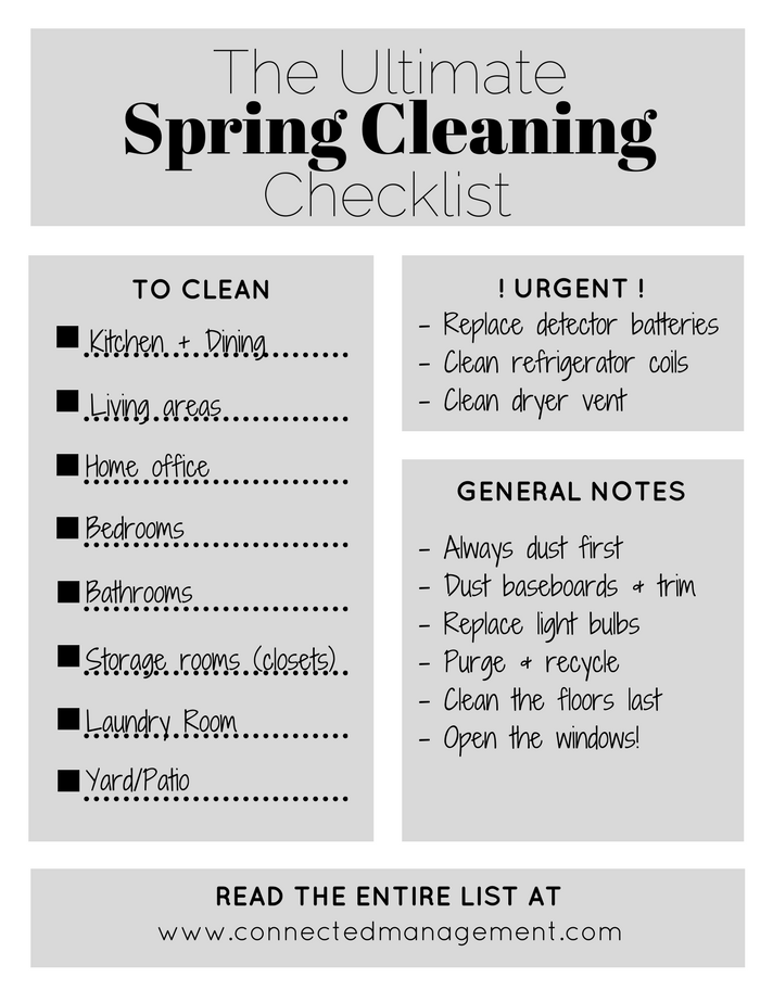 Spring Cleaning Checklist