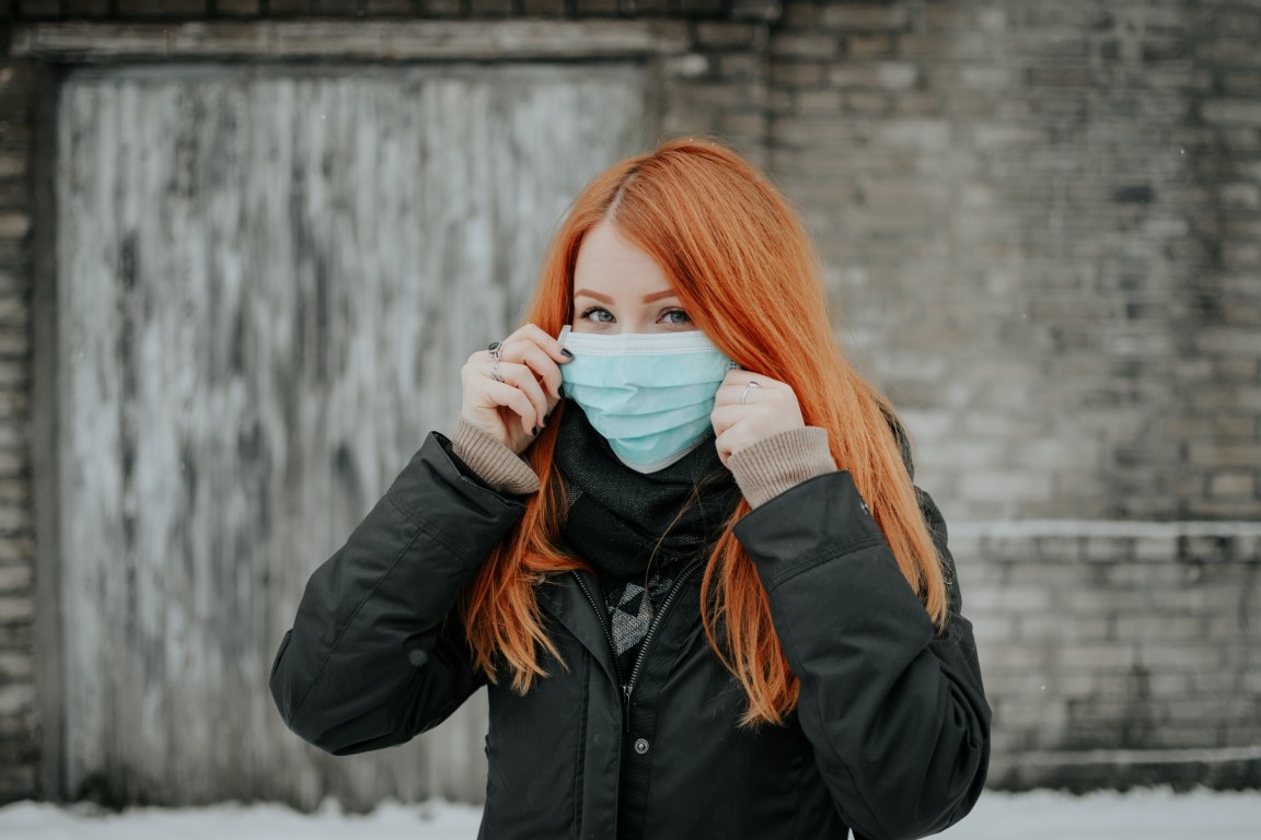 woman with mask